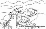 China Wall Great Coloring Pages Template Printable Color Getcolorings sketch template