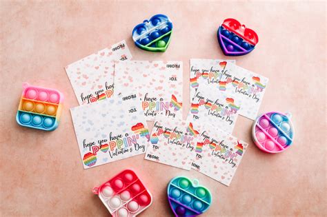 pop it valentines for kids with free printable tags the denver housewife