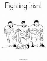 Coloring Irish Fighting Football Print Ll Twistynoodle Players sketch template