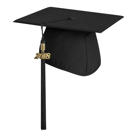 matte black graduation cap  tasselhigh school