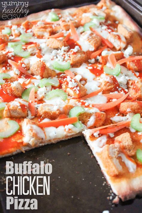easy buffalo chicken pizza yummy healthy easy