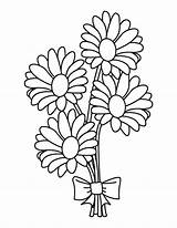 Bouquet Coloring Pages Flowers Daisy Wedding Flower Etsy Drawing Printable Sold Clipartmag Getdrawings Kids Easy sketch template