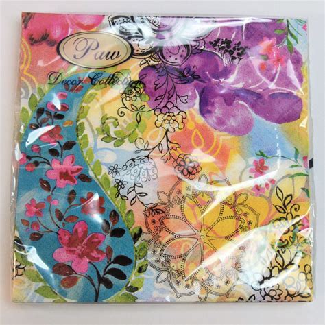 pck beautiful vintage decorative paper napkins nature floral party occasion ebay