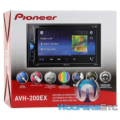 pioneer avh   dash  din  wvga touchscreen dvd receiver  built  bluetooth