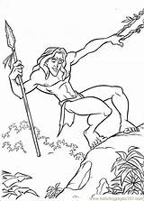 Tarzan Coloring Pages Printable Online Cartoons Color sketch template