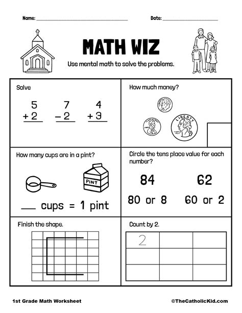 st grade math catholic themed worksheet review thecatholickidcom