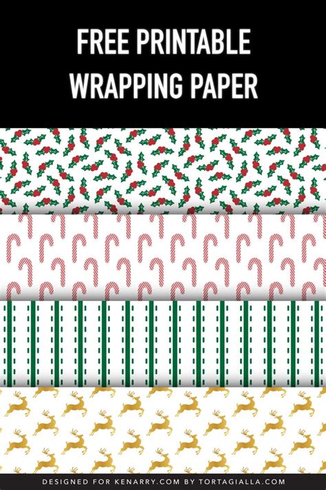 printable wrapping paper  christmas ideas   home