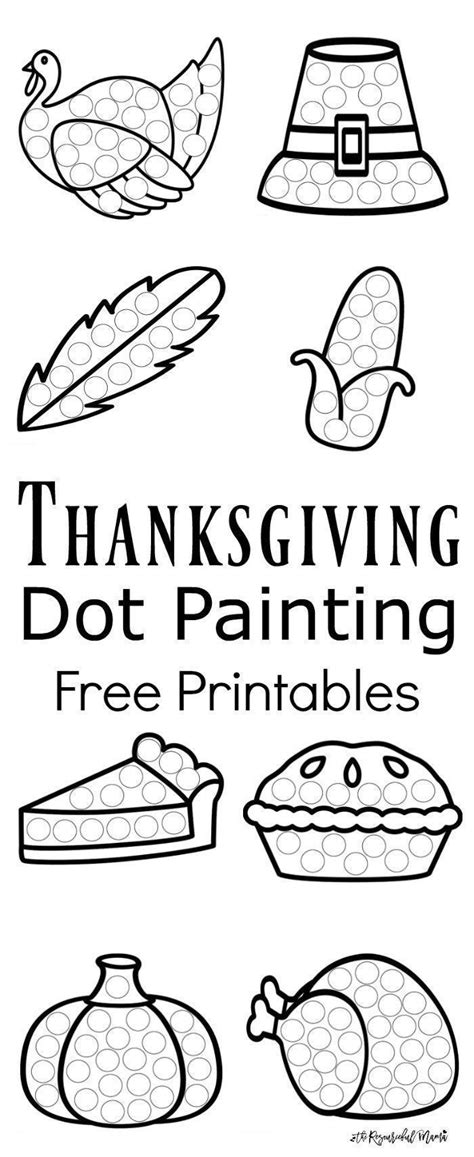 thanksgiving dot painting  printables thanksgiving preschool