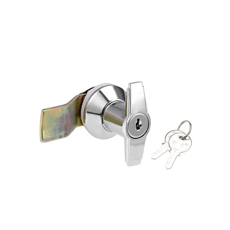 handle cam locking latch keyed shell lock zinc alloy chrome plated  cupboard cabinet door
