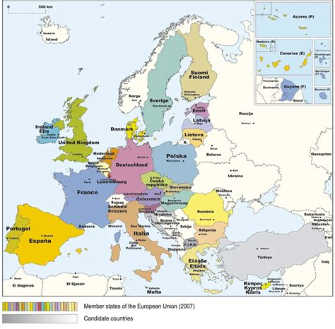 eu member states map mapsofnet