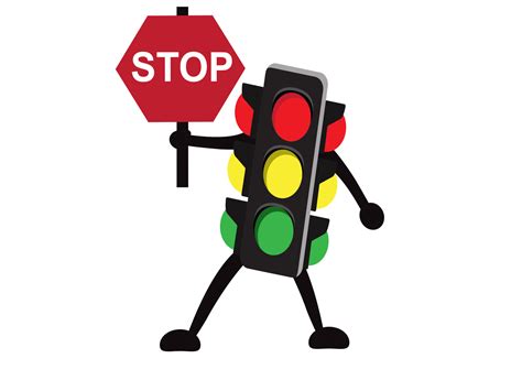 traffic light cartoon vector art icons  graphics