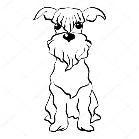 cute miniature schnauzer coloring pages