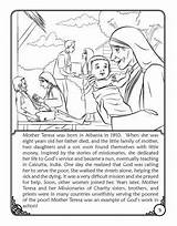 Teresa Mother Coloring Pages Store Kids Calcutta Blessed Herald Saint Catholic Week Activities Choose Board sketch template