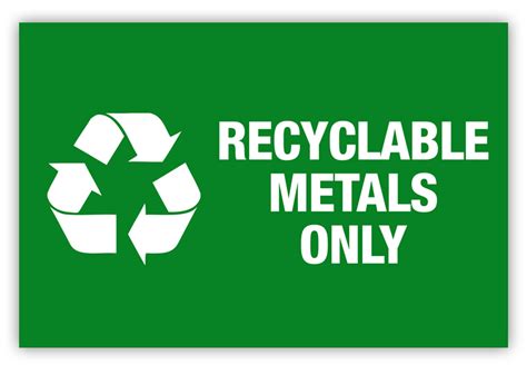 recyclable metals  label