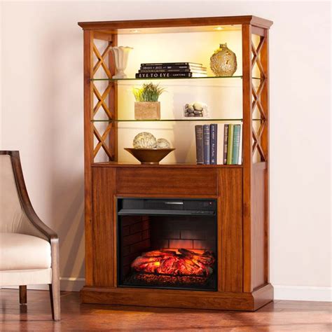 electric fireplace bookcase house elements design