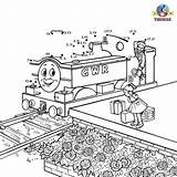 Dot Coloring Kids Games Engine Numbers Thomas Train Friends Tank Duck Western Great Percy Toys sketch template