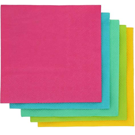 pack bulk  ply paper cocktail napkins  tropical colors    inches walmartcom