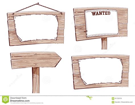 wooden boardsvector isolated  white stock vector illustration