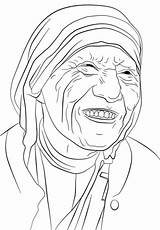 Teresa Mother Coloring Pages Earhart Amelia Drawing Kids Catholic Franklin Benjamin People Famous Potrait Colouring Getdrawings Sheets Template Printable sketch template