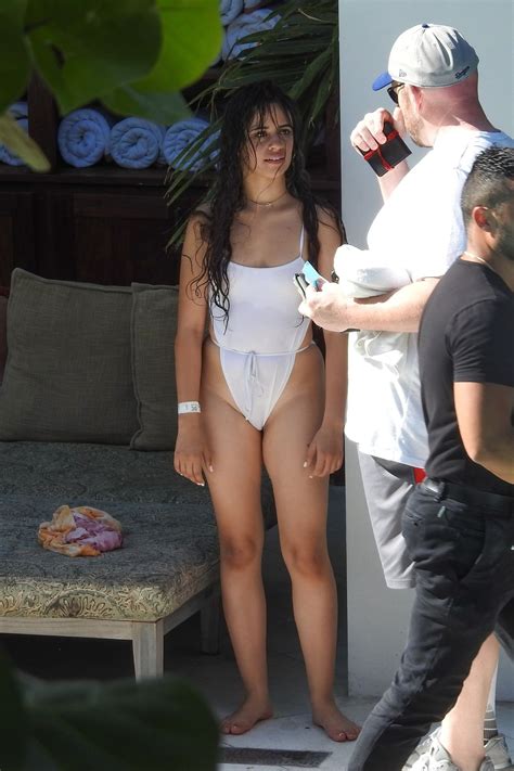 Camila Cabello Sexy Big Ass In A Swimsuit At A Beach In