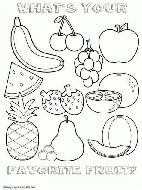 fruits coloring pages  fruits coloring pages fruit coloring pages