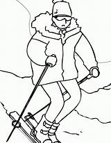 Coloring Pages Winter Sports Printable Sport Skiing Ink Color Kids Getdrawings Getcolorings sketch template