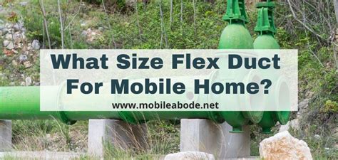 size flex duct  mobile home  expert guide