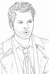 Supernatural Dean Winchester Castiel Colorir Colorings Sobrenatural Jensen Ackles Mentioned Spn Diabla Lineart sketch template