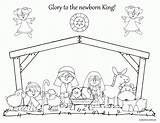 Coloring Nativity Pages Printable Kids Color Comments sketch template