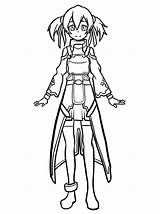 Silica Asuna sketch template