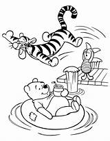 Pooh Winnie Coloring Coloriages Poeh Lourson Kleurplaten Kleurplaat Pu Picgifs Tigrou Walt Animaatjes Mewarnai Tigger Nouveau Tiger Animasi Ourson Animes sketch template