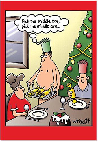 middle one funny adult merry christmas note card with envelope 4 63