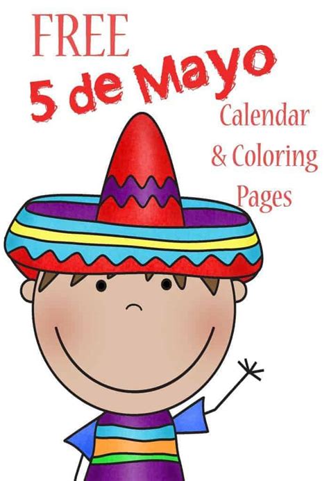 cinco de mayo themed calendar  coloring pages