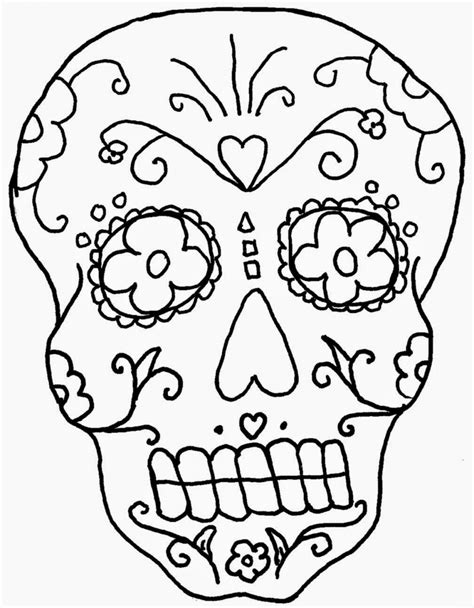 day   dead skull coloring pages printable coloring home