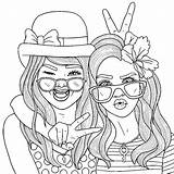 Bff Coloring Pages Coloriage Girls Cute Friend Color Printable People Print Cool Sheets Adult Barbie Choose Board sketch template