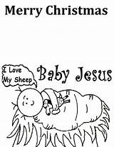 Jesus Coloring Pages Christmas Baby Birth Holding Getcolorings Church Popular Sheep sketch template