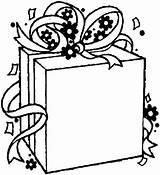 Birthday Coloring Pages Gift Color Present Gifts Package Supercoloring Christmas sketch template