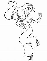 Coloring Jasmine Princess Disney Cartoon Pages Printable sketch template