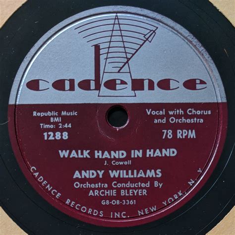 andy williams walk hand  hand  anymore  shellac discogs