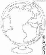 Globe Coloring Pages Colorings sketch template