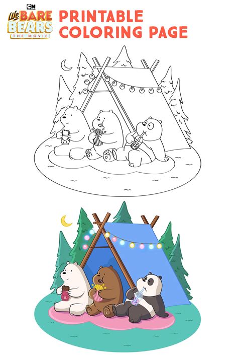 bare bears coloring pages