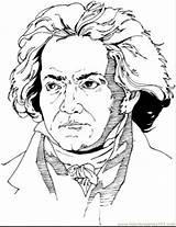Beethoven Coloring Van Ludwig Printable Others Pages Color Peoples sketch template