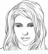 Coloring Pages Kesha People Famous Coloringpagesforadult Celebrity Drawings Draw Drawing Learn Choose Board Dragoart sketch template
