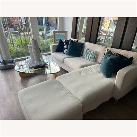 ikea modern white leather sectional sofa aptdeco