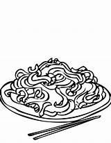Food Coloring Pages Chinese Chow Mein Drawing Color Pyramid Getcolorings Clipartmag Getdrawings sketch template