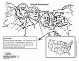 Rushmore Mount Coloring Kids Pages Famous States United Print Facts Landmark Dakota South Nationalgeographic Presidents Choose Board Crooks Mary Illustration sketch template