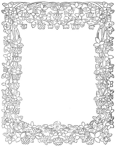 printable borders  frames coloring pages clipart  clipart