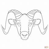 Coloring Ram Mask Pages Printable Drawing Animal Crafts Categories sketch template