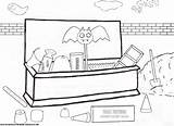 Coffin sketch template