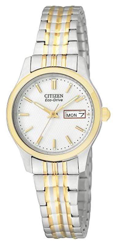 citizen eco drive expansion band watch with day date ew3154 90a in